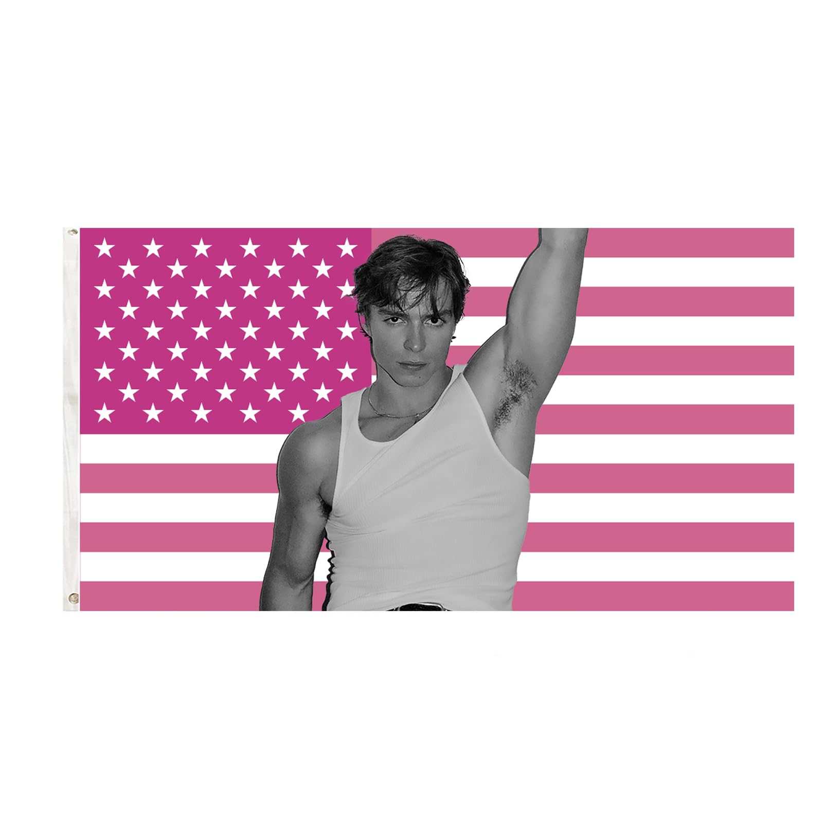 Nicholas Chavez Pink Funny Flag - 3x5 Ft Wall Hanging Poster Flag for Dorm, Outdoor, Parties, Gift, Funny Decorations