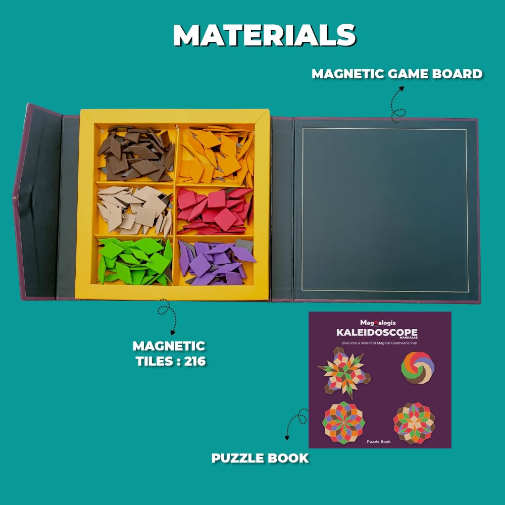 Magnalogix Magnetic Kaleidoscope Mandala Art Puzzle Game for Kids 7-12 2