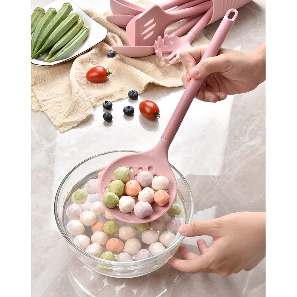 Juego de Utensilios de Cocina de Silicona, Utensilios de Cocina antiadherentes, Cuchara, espátula, cucharón, Accesorios, 8 Uds.