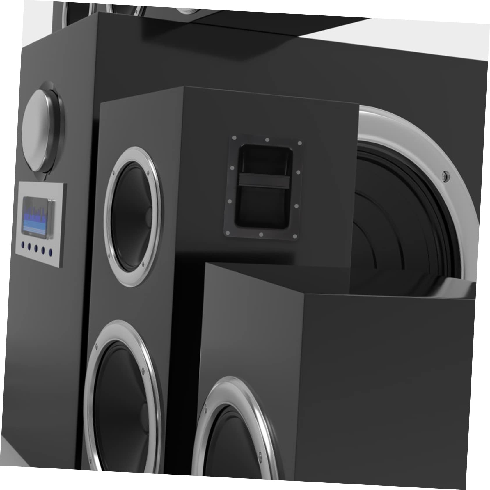 CIMAXIC Sturdy Black Speaker Handle Handles for Subwoofer Barn Door Fence Gate Installation