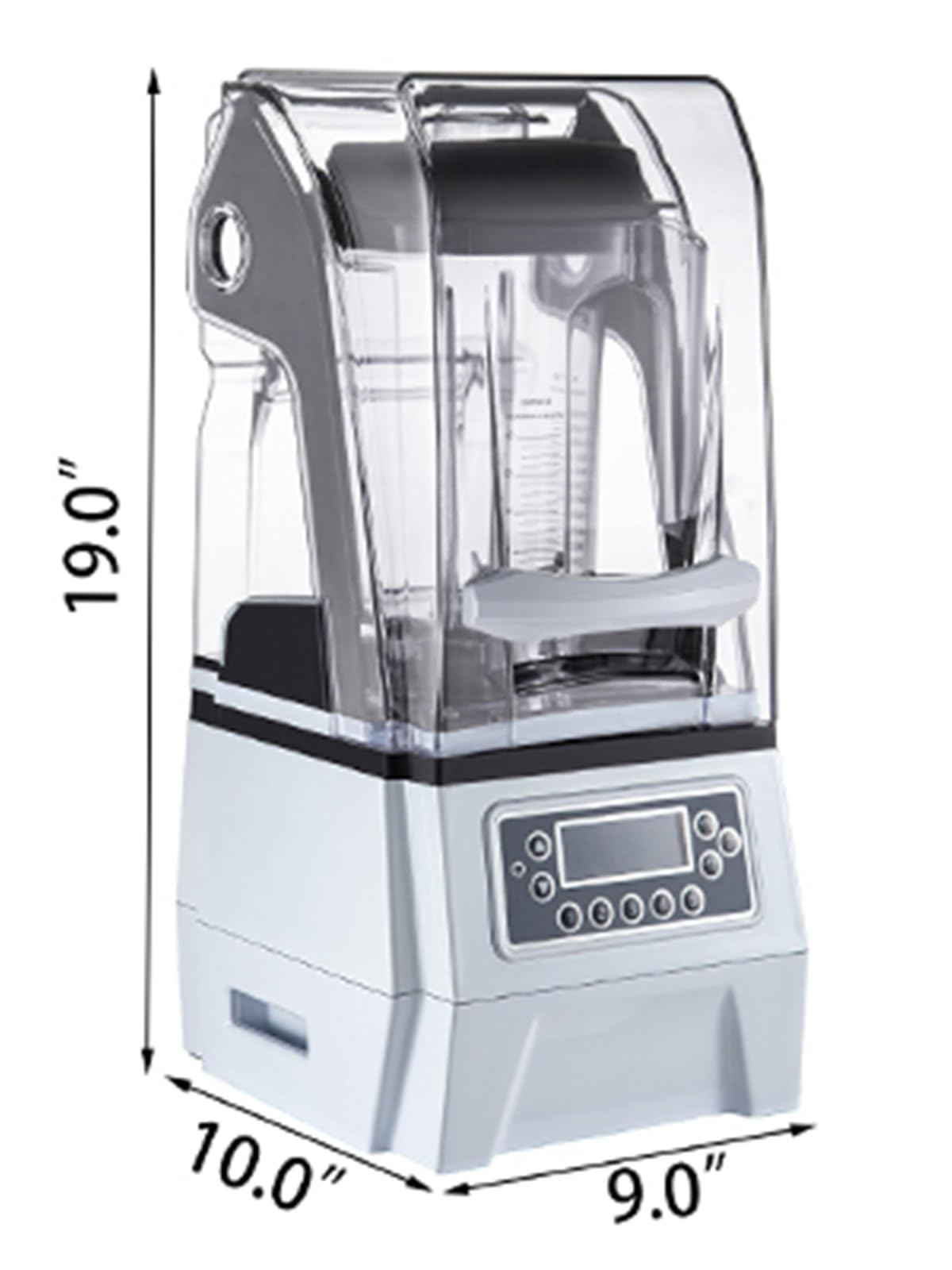 Blender handlowy 1500 W 1,5 l Robot kuchenny Mikser Wyciskarka do smoothie Kruszarka do lodu Mają dźwiękoszczelną konstrukcję Dla początkujących DIY(Wit)