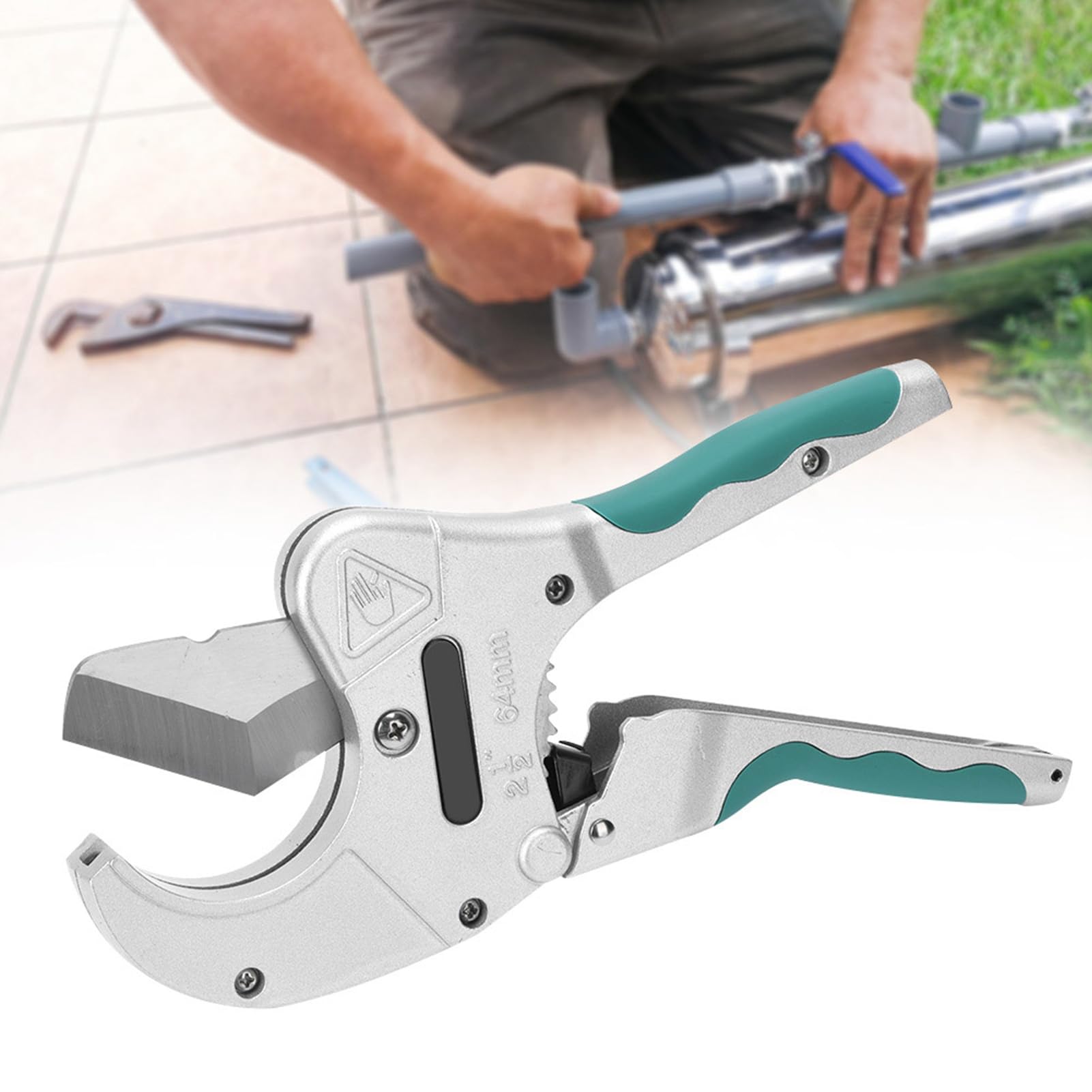 Coupeur de Tuyaux 64mm pour PVC PPR PE - Outil de Coupe Professionnel Résistant et Précis Idéal pour Plomberie et Bricolage à la Maison