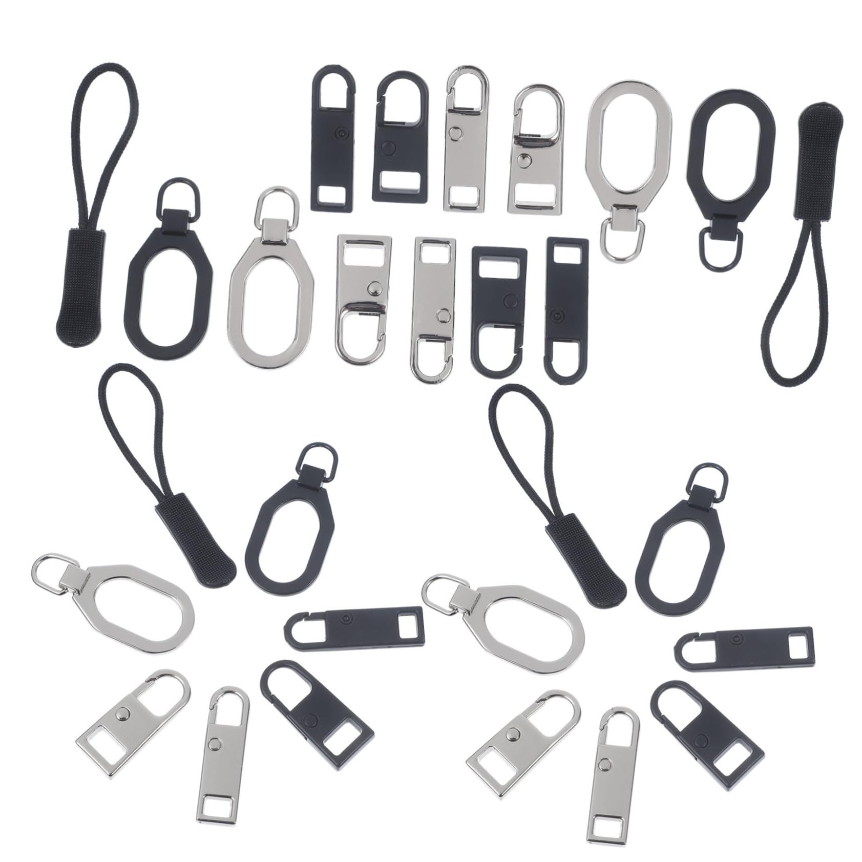 TEHAUX 96piezas Reparación De Cremalleras Desmontables Tiradores De Cremallera Para Ropa Mochilas y Equipaje Solución Práctica