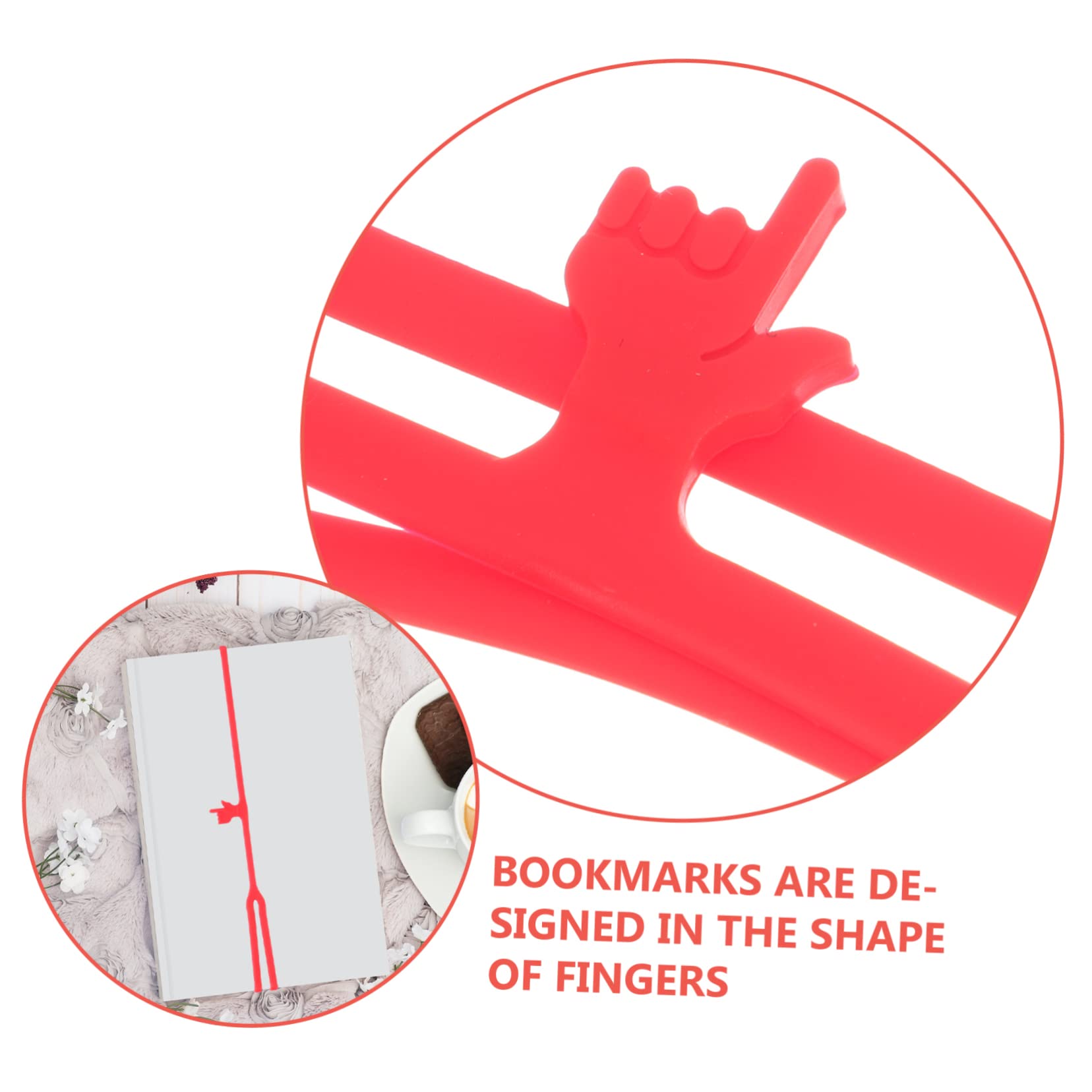 NUOBESTY 35stücke Teiliges Silikon Lesezeichen Adorable Finger Point Bookmarks Farben Für Bücherliebhaber Praktische Und Kreative Markierungszubehör Für Einfaches Lesen