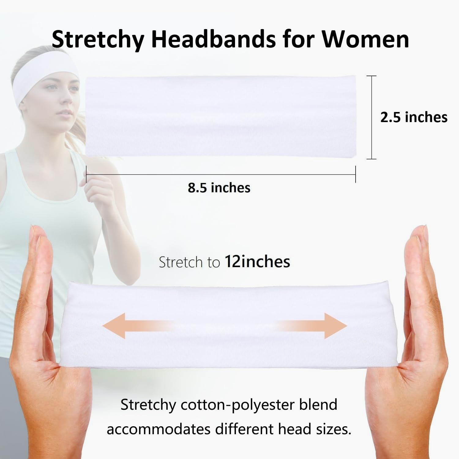 Headbands for Women Non Slip Sports Headband Fashion Hair Accessories image 3