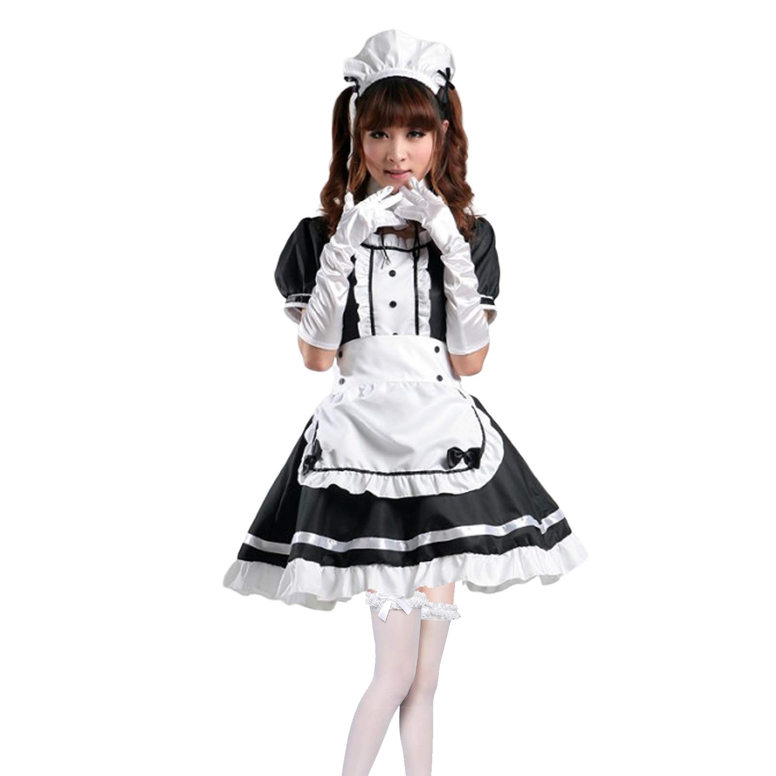 Jiehero Classic Lolita Costume Japanese Maid Outfit Set - Asia XXXL