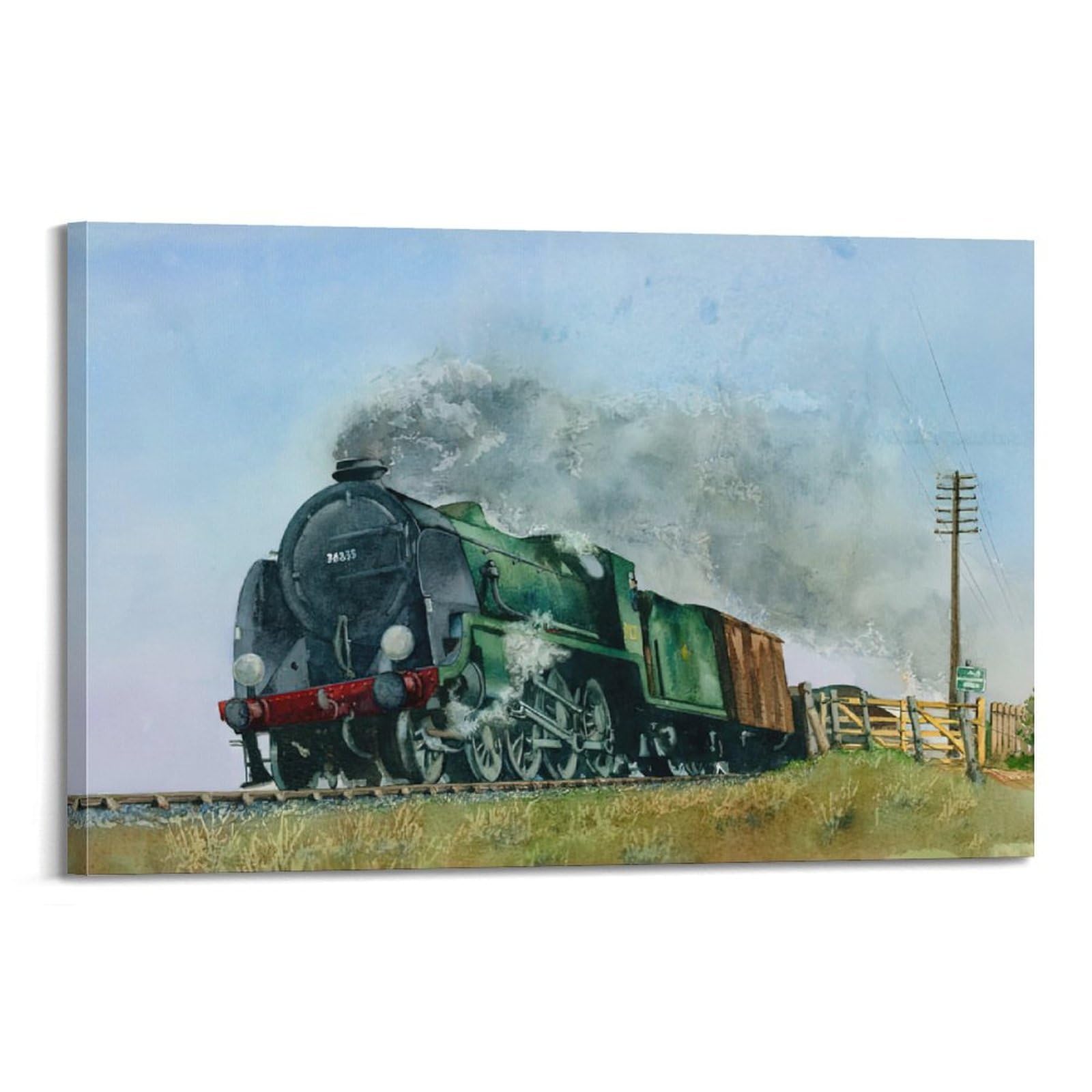 ZSZWHJ Vintage Transport Art Poster Train Poster Decorative Painting Canvas Wall Posters And Art Picture Print Modern Family Bedroom Decor Posters 20x30inch(50x75cm)
