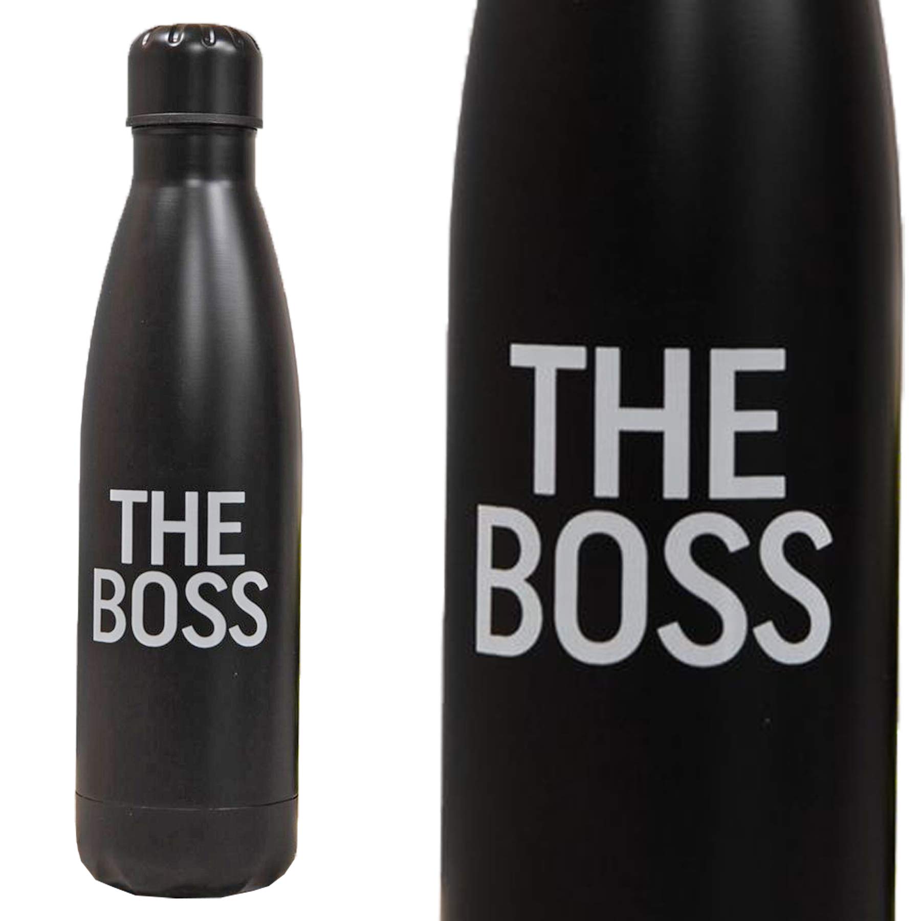 Harvey Makin Double Lined Black Aluminium 500ml Drinks Bottle - The Boss