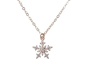 14k Rose Gold-Filled Snowflake Pendant Necklace