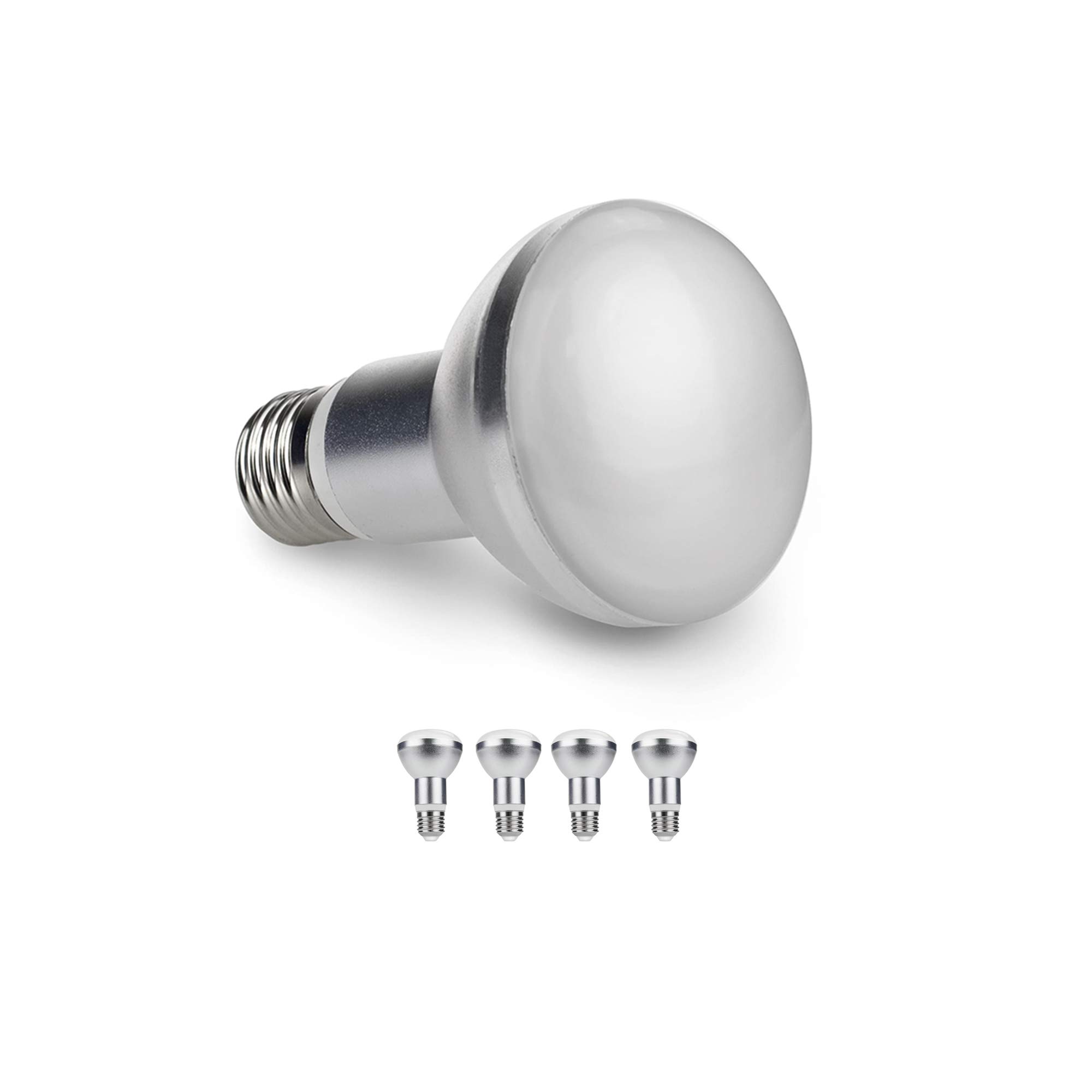 Mirrorstone+ Pack of 4 E27 R63 7W LED Reflector Bulb, 610 Lumens Dimmable Prolight, 50,000 Hour Lifespan, 120 Degree Beam Angle, Cool White 6000K