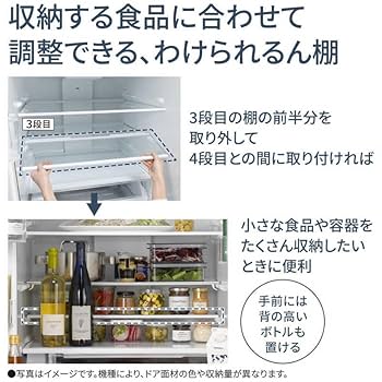 Panasonic ECO NAVI 冷蔵庫 シルバー Amazon.co.jp: パナソニック 321L 3ドア冷蔵庫（シャイニング