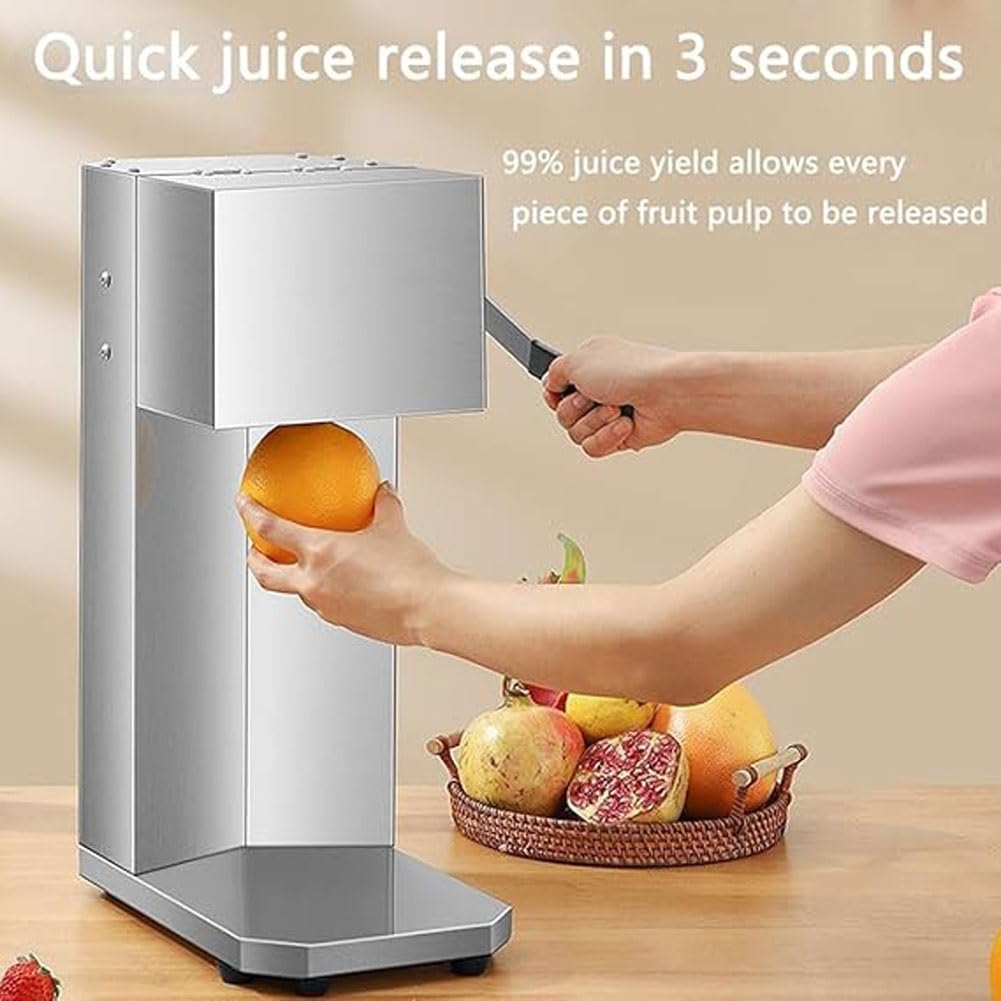 Estrattore di succo di agrumi commerciale, frullatore elettrico for succhi freschi, spremiagrumi e frantoio in acciaio inossidabile, spremitura rapida in 3 secondi, for arancia, limone, lime, pompelmo