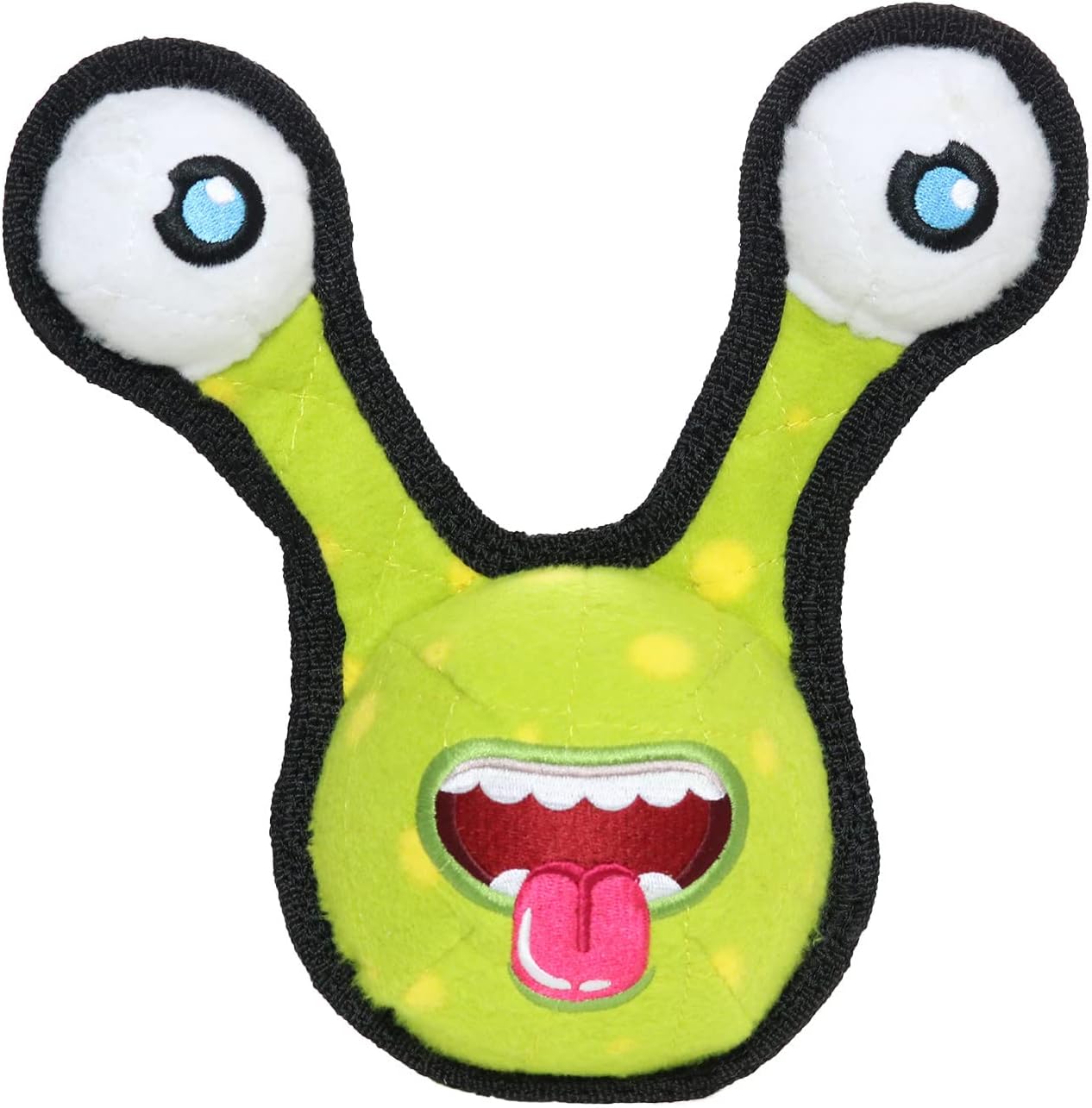 TUFFY® - World's Tuffest Soft Dog Toy - Alien - Multiple Layers. Made Durable, Strong & Tough. Interactive Play (Tug, Toss & Fetch). Machine Washable & Floats. (2 Eye, Large)