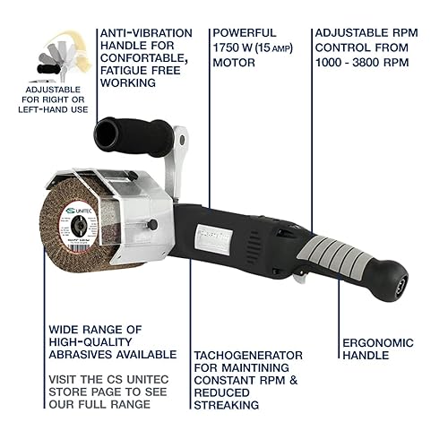 Miniatura 2 de CS Unitec Kit básico inteligente PTX ECO  Máquina pulidora multiuso de velocidad variable  Kit de herramientas de molinillo para acabado de metal