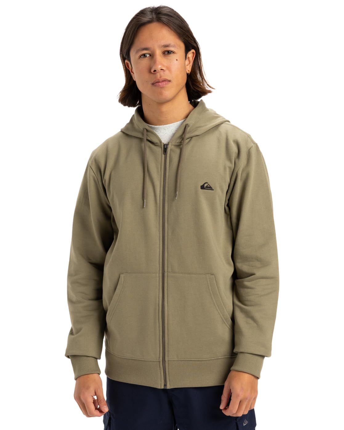 Quiksilver Fleece with zipper BASIC HOOD ZIP YOUNG MEN Men Beige S