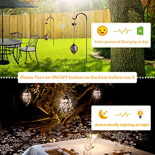 Dolucky Lot De 2 Lampes Solaires D'extérieur En Métal à Suspendre