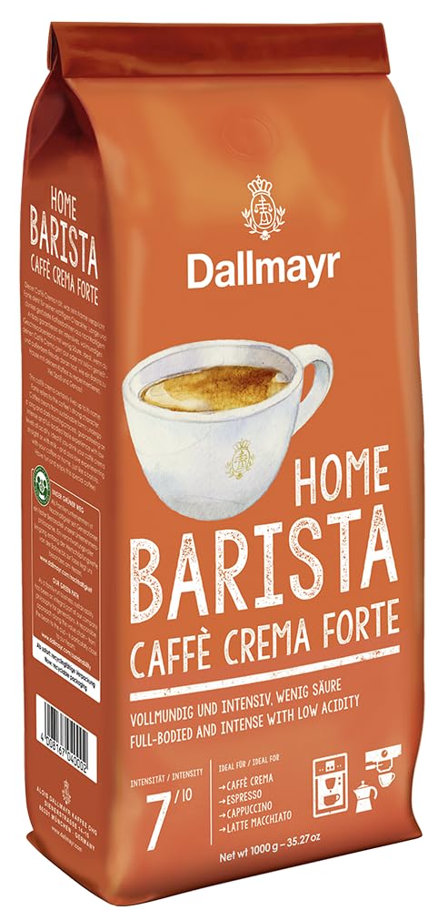Dallmayr Home Barista Caffé Crema Forte 1.000g ganze Bohne (Packung mit 3)
