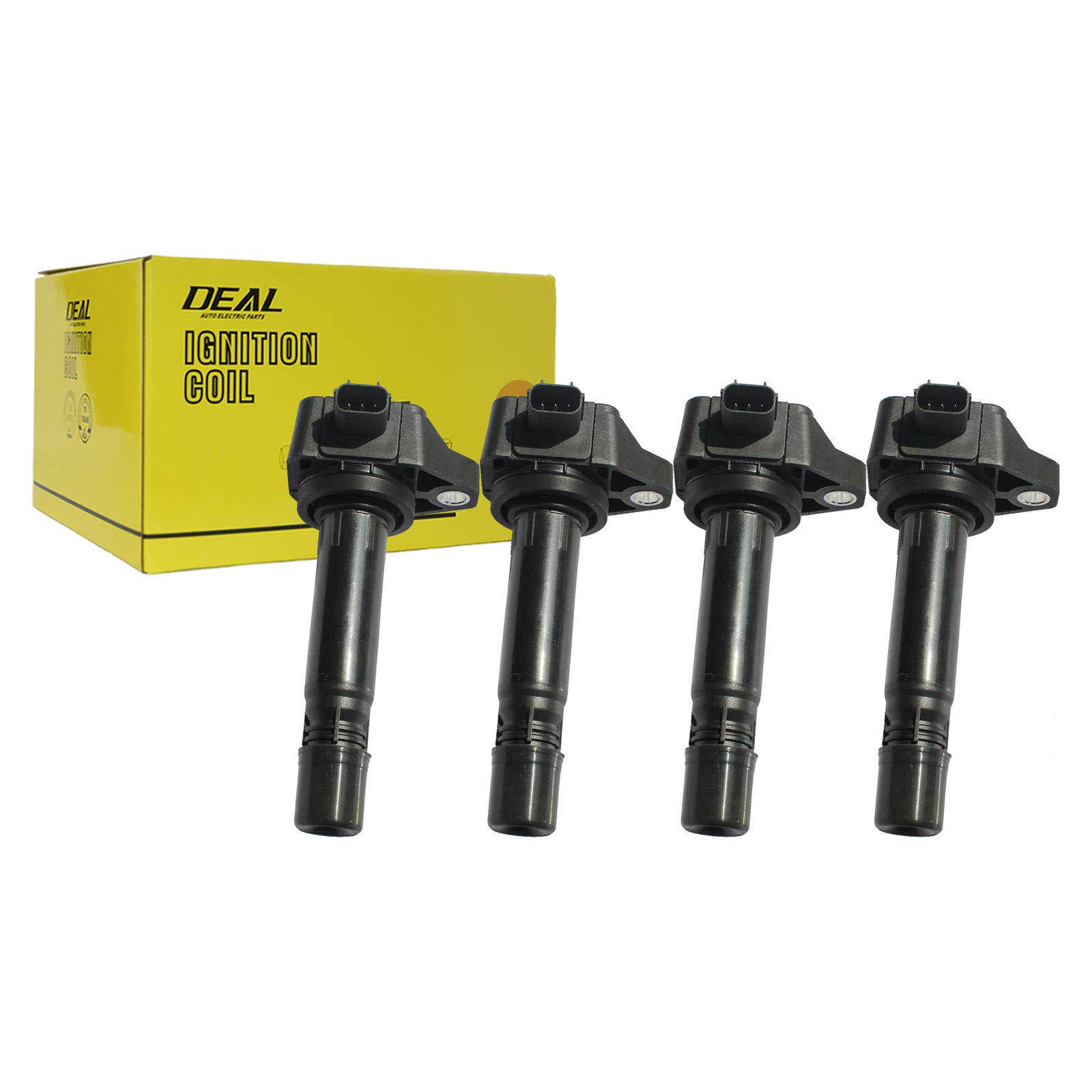 DEAL AUTO ELECTRIC PARTS Pack of 4 New 12v Ignition Coils Compatible With 2006-2011 Civic 1.8L L4 Replacement For UF582 C1580 5C1637