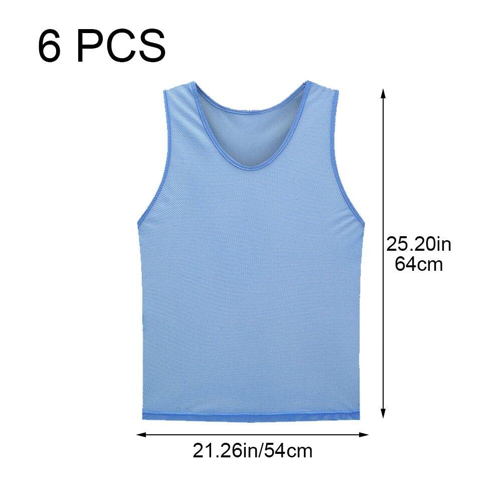 Sanfly Maglie Proiettati di Scrimmage per Adulti 6 Pezzi/Set di Maglia Sportiva per Abbigliamento Sport Pallavolo Basket di Calcio