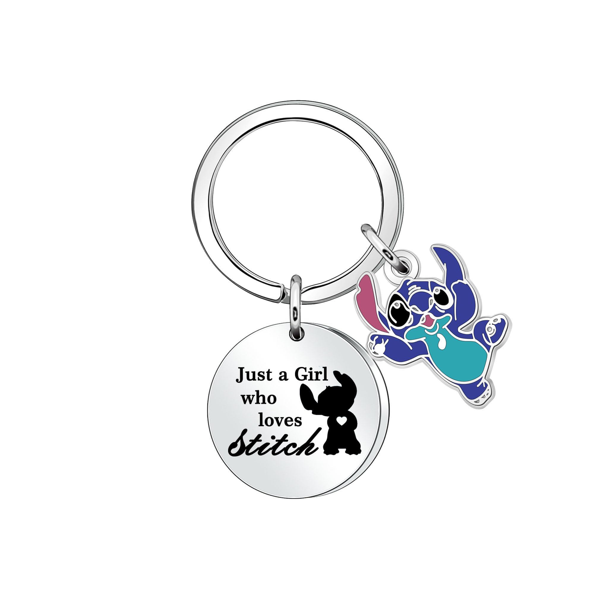 ACAROMAY Stitch Gifts Keyrings Stitch Gifts For Girls Just A Girl Who Loves Stitch Birthday Christmas Day New Year Gifts For Daughter Sister Granddaughter Niece Aunt Cousin Best Friend