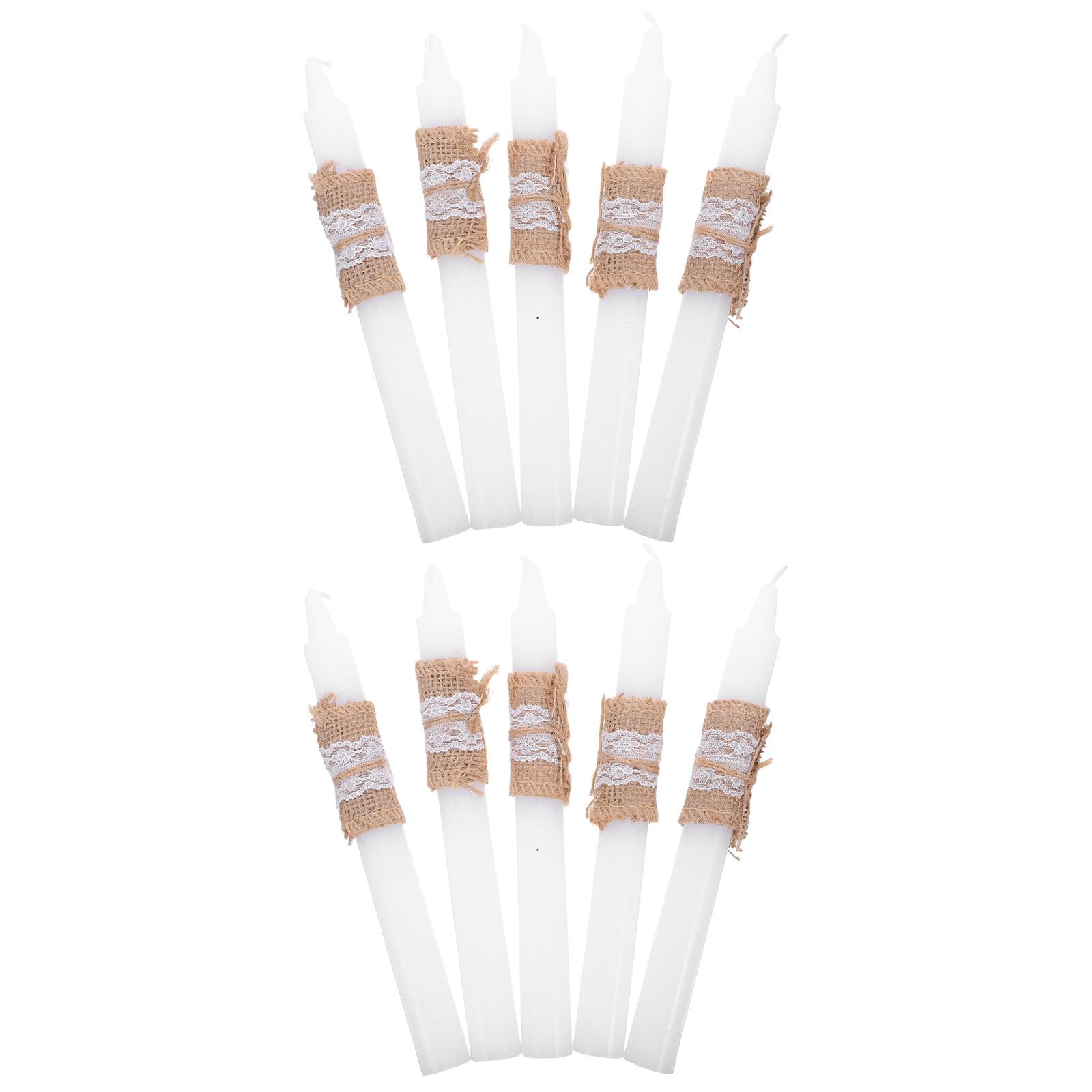 iplusmile 10 Unidades Vela de Bautizo Religiosa de White Brillo Estable
