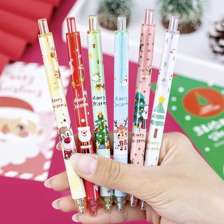 12 Pièces Stylos à Bille de Noël, Stylo à Bille...