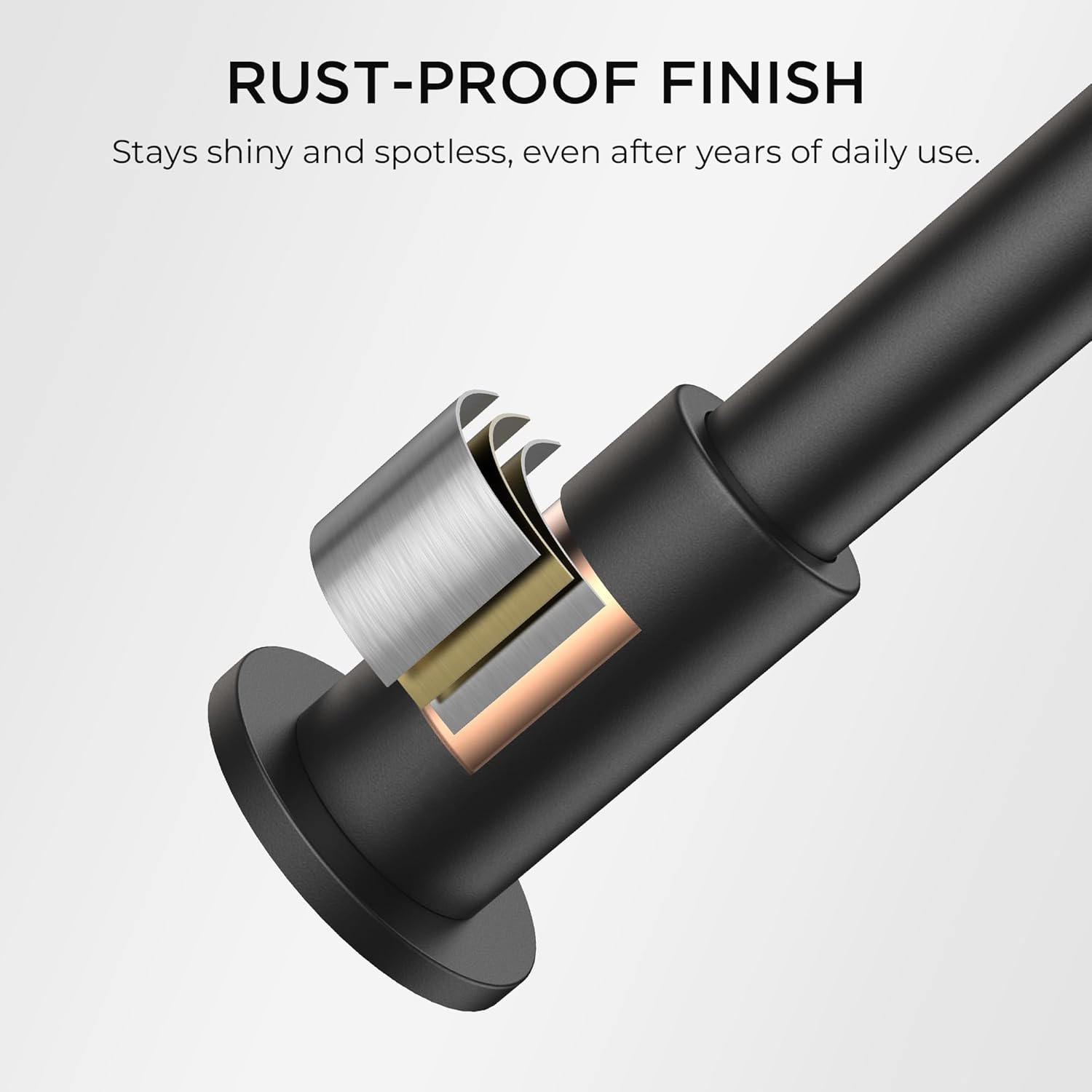 FORIOUS Black Bathroom Faucet 3 Hole, 360° Swivel 8 Inch Widespread Bathroom Sink Faucet with Deck Plate and Pop Up Drain 2 Handle Faucets for Sink, Vanity, RV, Lavatory, Farmhouse - Image 3