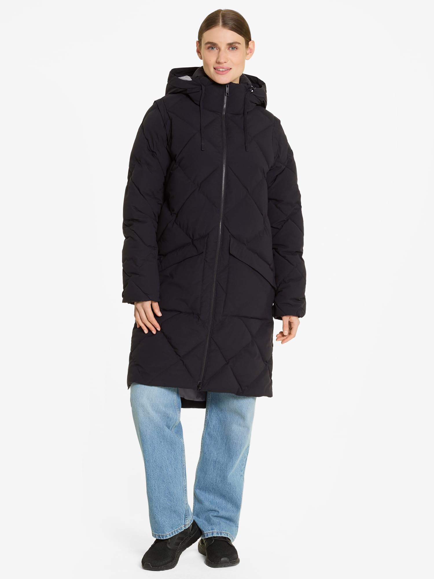 Ziener Damen Talasi Winter-Mantel | warm, atmungsaktiv, wasserdicht, knielang