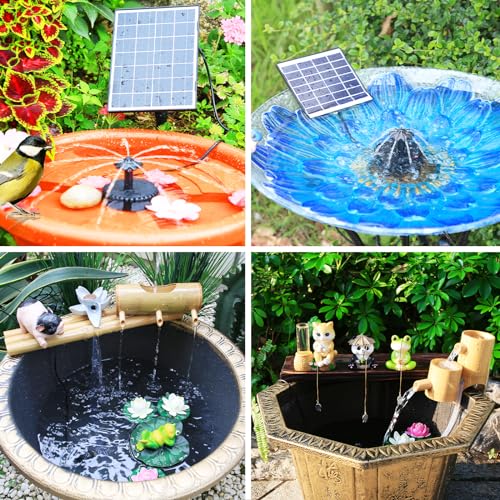 AISITIN-Fuente-Solar-DIY-45-W-Bomba-de-Agua-Solar-Panel-de-Vidrio-con-4-Boquillas-para-Bano-de-Pajaros-Estanque-Fuente-Jardin-de-Agua-Pecera