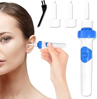 Eliminador de Cerumen, Aspirador Eléctrico Con 2 Cabezales de Repuesto Lavables, Aspirador de Oídos Seguro y Suave Para Niños y Adultos, Apto Para Todas Las Familias