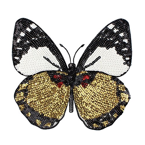 Sew on Sequined Patch Animal Butterfly Sequin Patches Stickers for Clothes DIY Craft Sewing Supplies 22 x 22CM