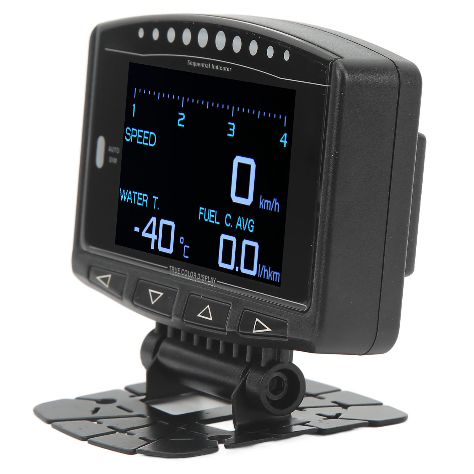 Ausla Wskaźnik OBD2, 2,8-calowy Wielofunkcyjny Wskaźnik TFT IPS Skaner Diagnostyczny 400x240 Wyświetlacz z Odczytem Kodów Wskaźniki RGB Prędkość Napięcie Dane Turbo dla Sterowników