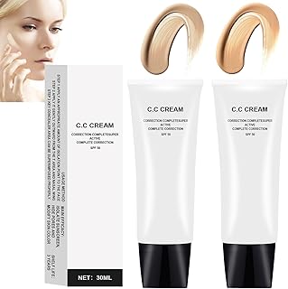 2PCS Skin Tone Adjusting CC Cream with SPF 50, CC Cream Self Adjusting for Mature Skin, Cosmetics CC Cream, Skin Tone Correcting Cc Cream (2PCS)