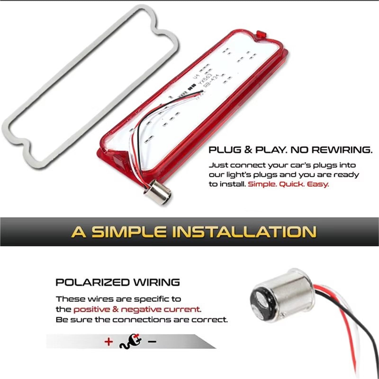 Genérico intermitente automóvil 2 Uds Para Chevy Para GMC Fleetside Wideside 1967-1972 Conjuntos De Luces LED Traseras Coche Freno Luz Trasera Roja luz señalización(Clear Lens)
