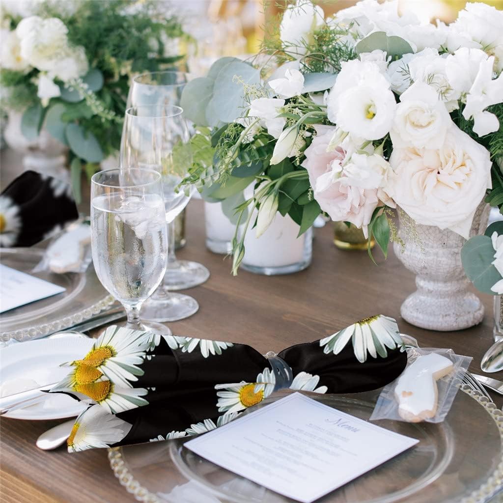 Schwarz Serviette Tuch Set Hochzeit Partei Serviette Taschentuch Restaurant Lieferungen Weihnachten Servietten (Color : 8pcs, Size : 50x50cm) (6pcs 50x50cm)