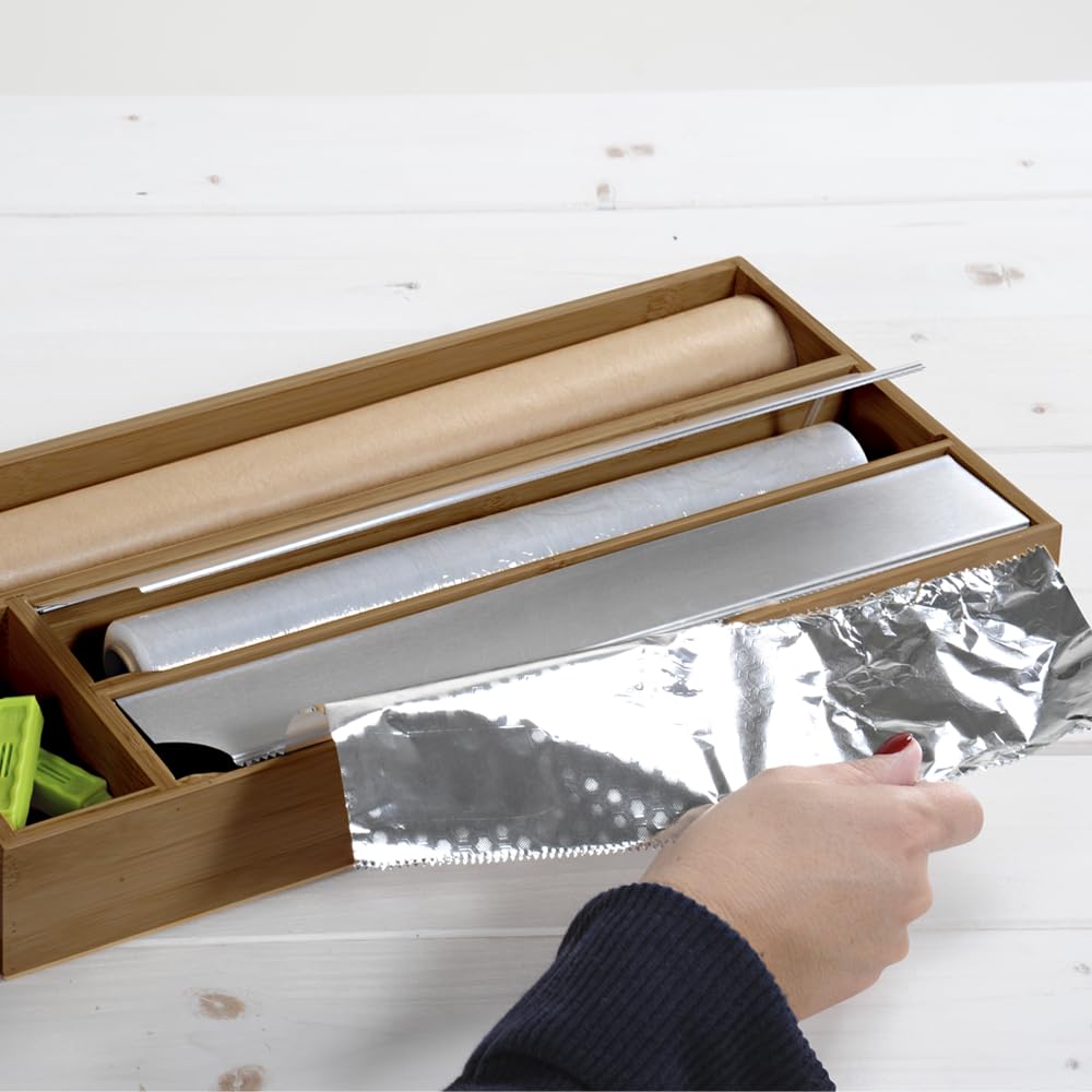 Kesper | Distributeur de Film, Matériel: Bambou, Dimensions: 42 x 19 x 5,4 cm, Couleur: Marron | 59041 13