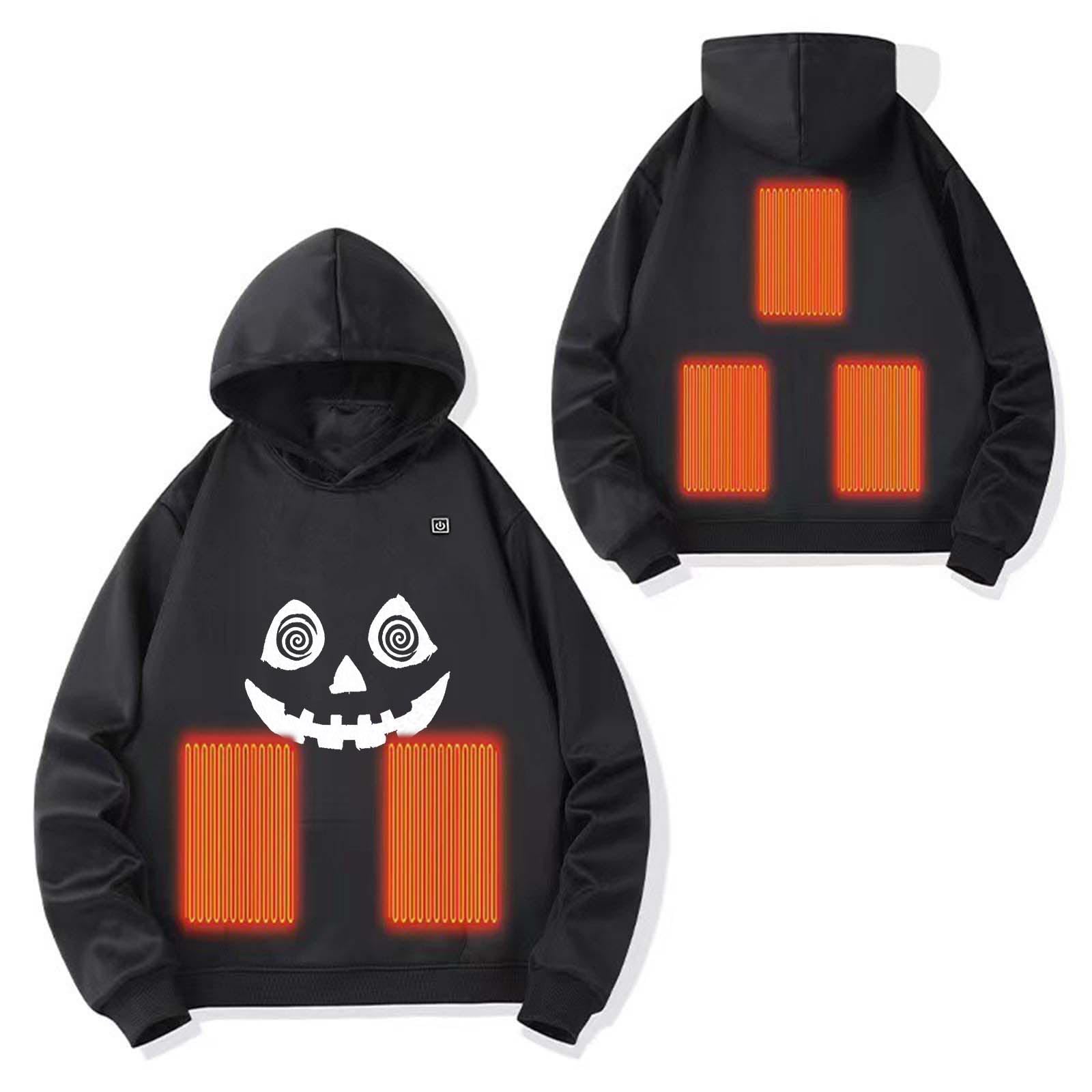 Beheizbare Hoodie Kinder Halloween Sweatshirt Beheizte Kapuzenpullover