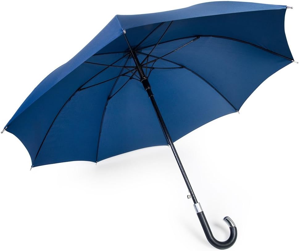 DAVEK ELITE UMBRELLA (Navy Blue) - Quality Cane Umbrella with Automatic Open, Strong & Windproof