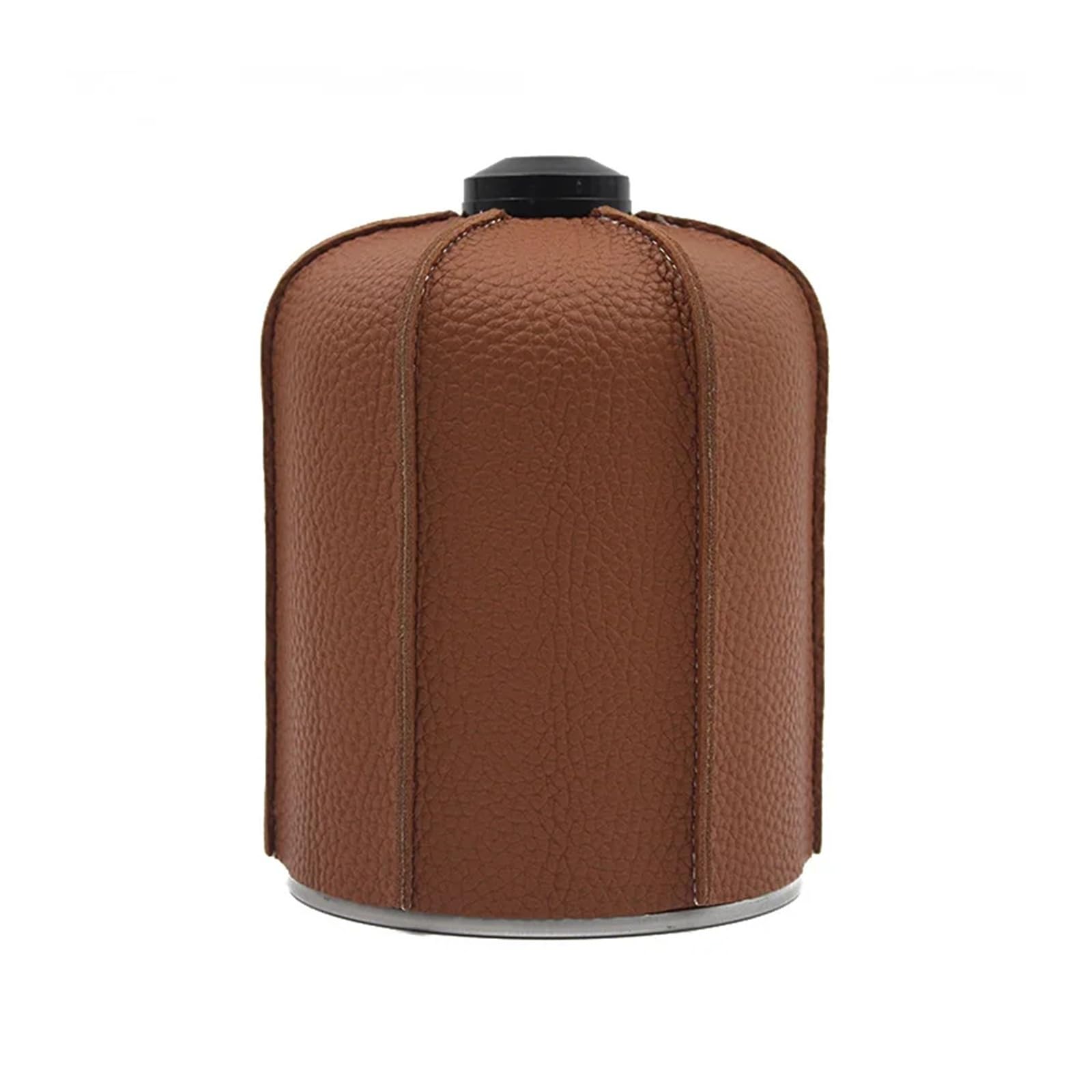 Leather Lid for Outdoor Camping Flat Gas Canister, 1 Piece, Protection for Alpine Picnic, Butane (Brown L)