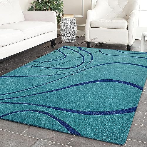 Image of Soft Pure Woolen Modern Collection Tufted Carpet for Living Room,Bedroom'Kitchen and Hall (5 X 7) Feet