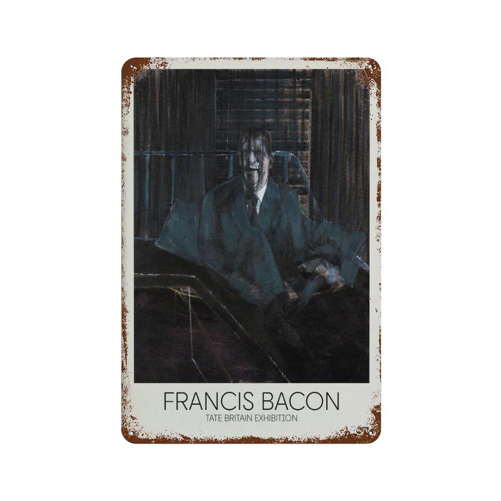 xiaoxiaoshen Francis Bacon Gallery Wall Decor Art Metal Tin Poster Modern Home Decor Art Home Bar Shop Decorations Vintage Sign 30x20cm