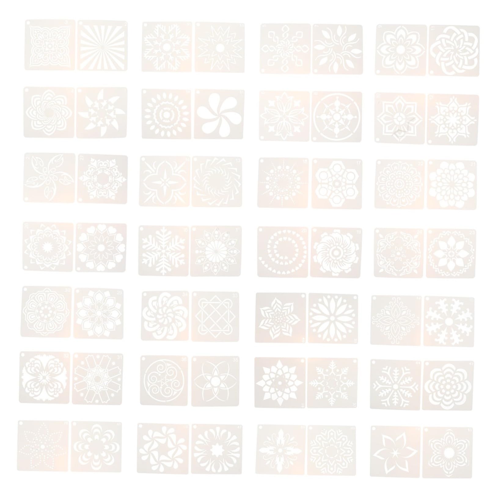 NUOBESTY 112pezzi Stencil Mandala Riutilizzabili Per Template Creativi Per Pittura e Decorazioni Per Progetti Artigianali