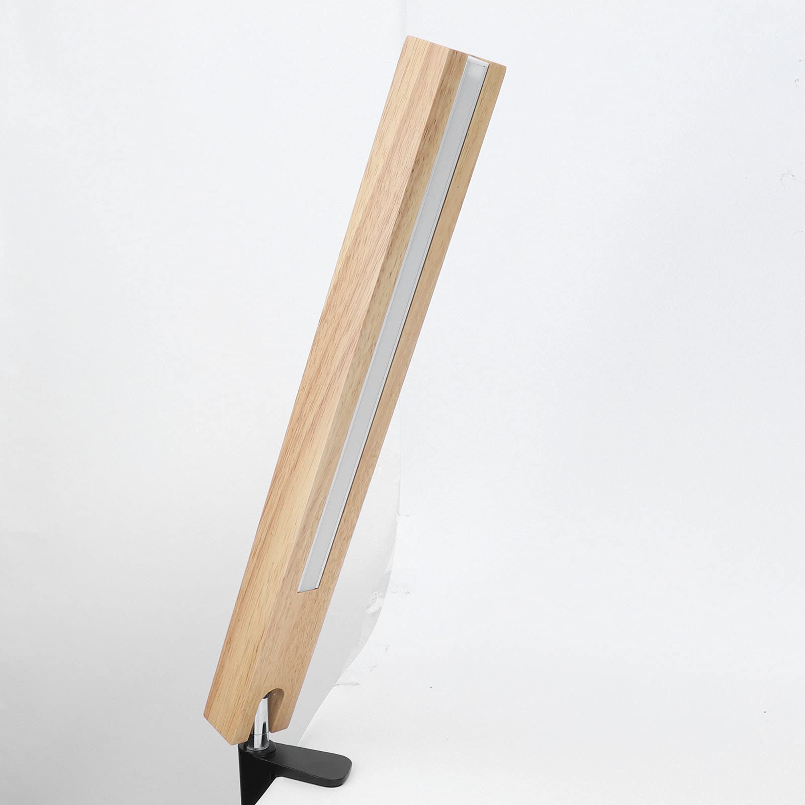 FTVOGUE Drewniana Lampka Clip LED, 3 Kolory, Płynna Regulacja ściemniania