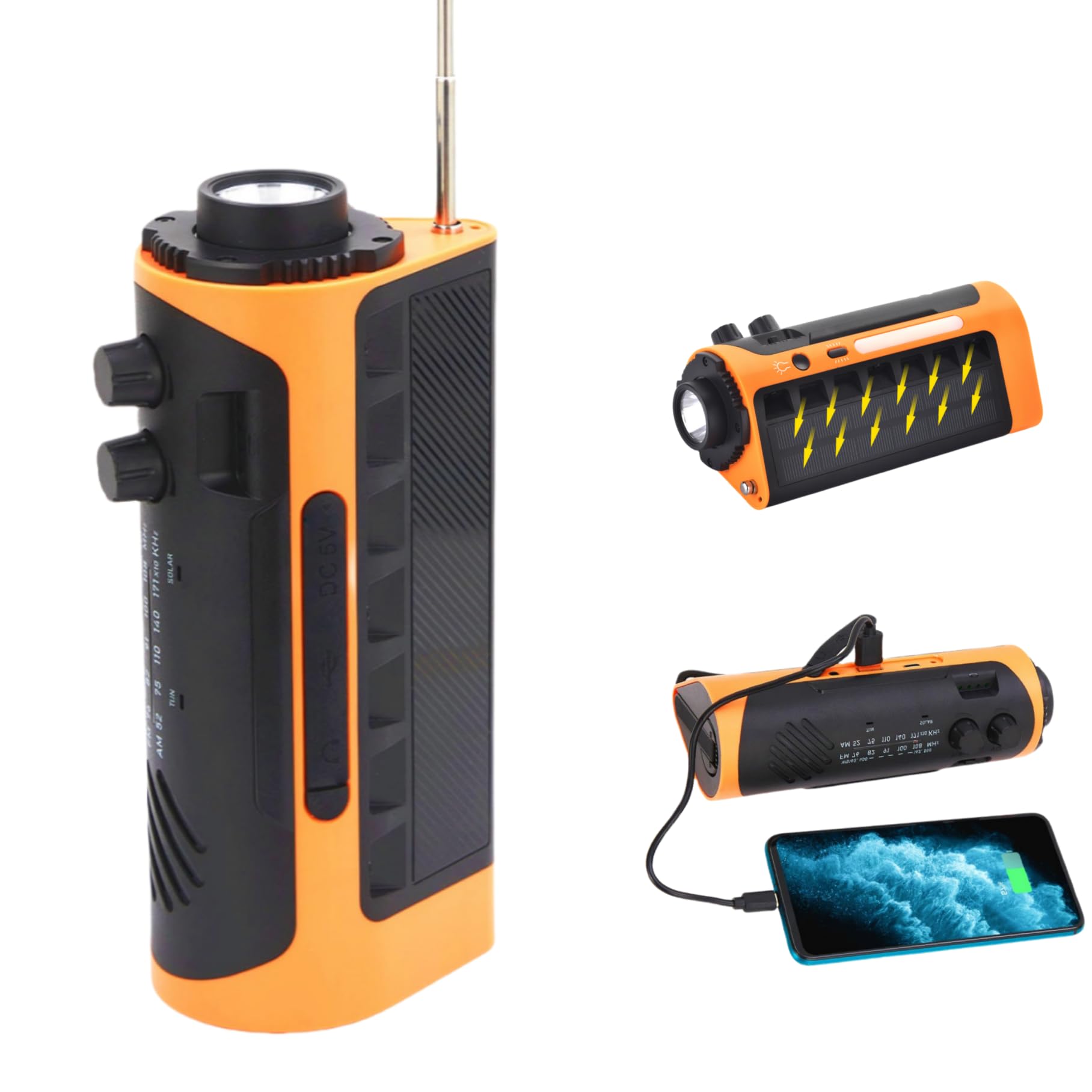Amazon.co.jp: Litake 多機能防災ラジオ ソーラーラジオ 5200mAh LED