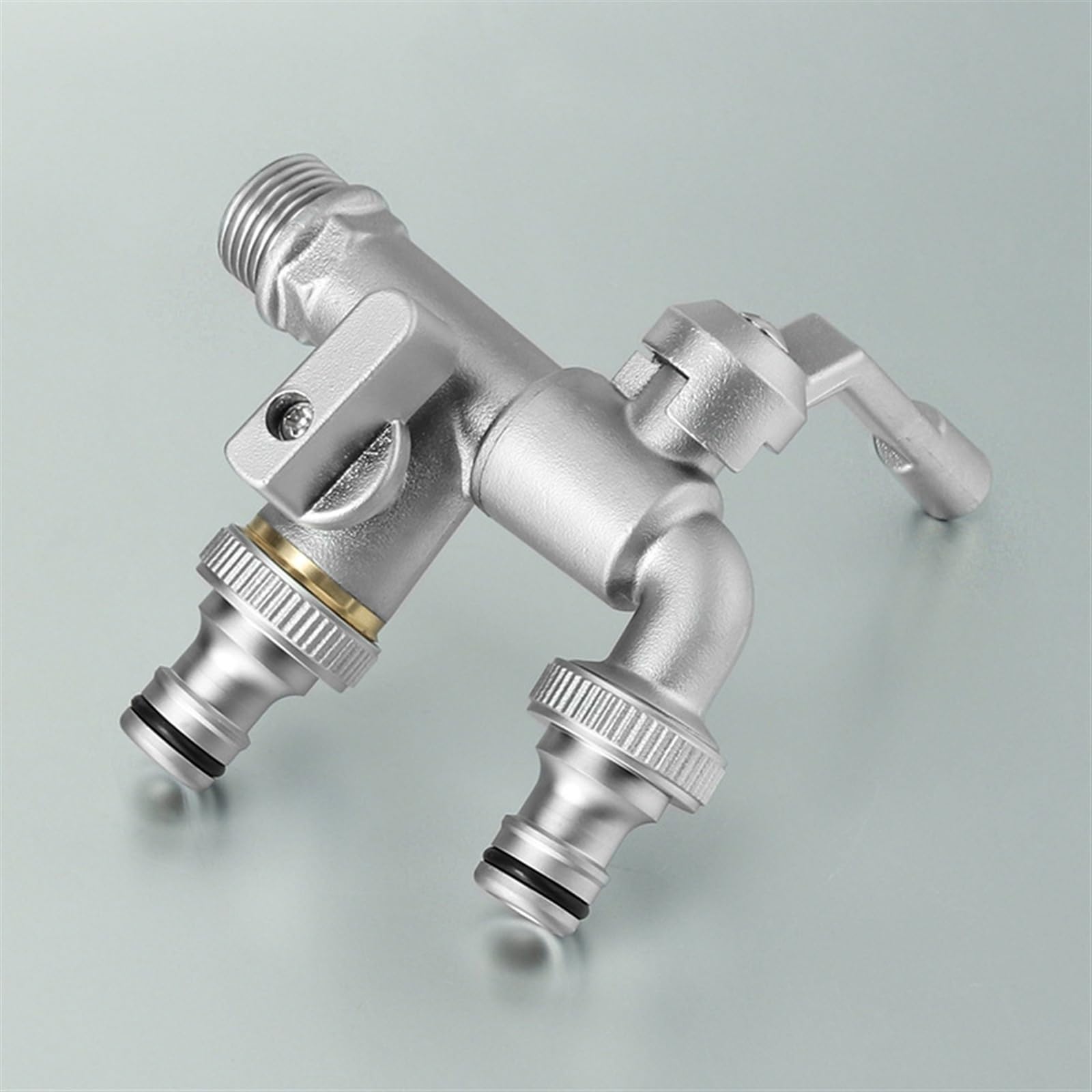 Rubinetto Angolo In Ottone Per Lavatrice - Doppio Supporto, Valvola Ceramica, Per Giardino/Cucina - Foto 5