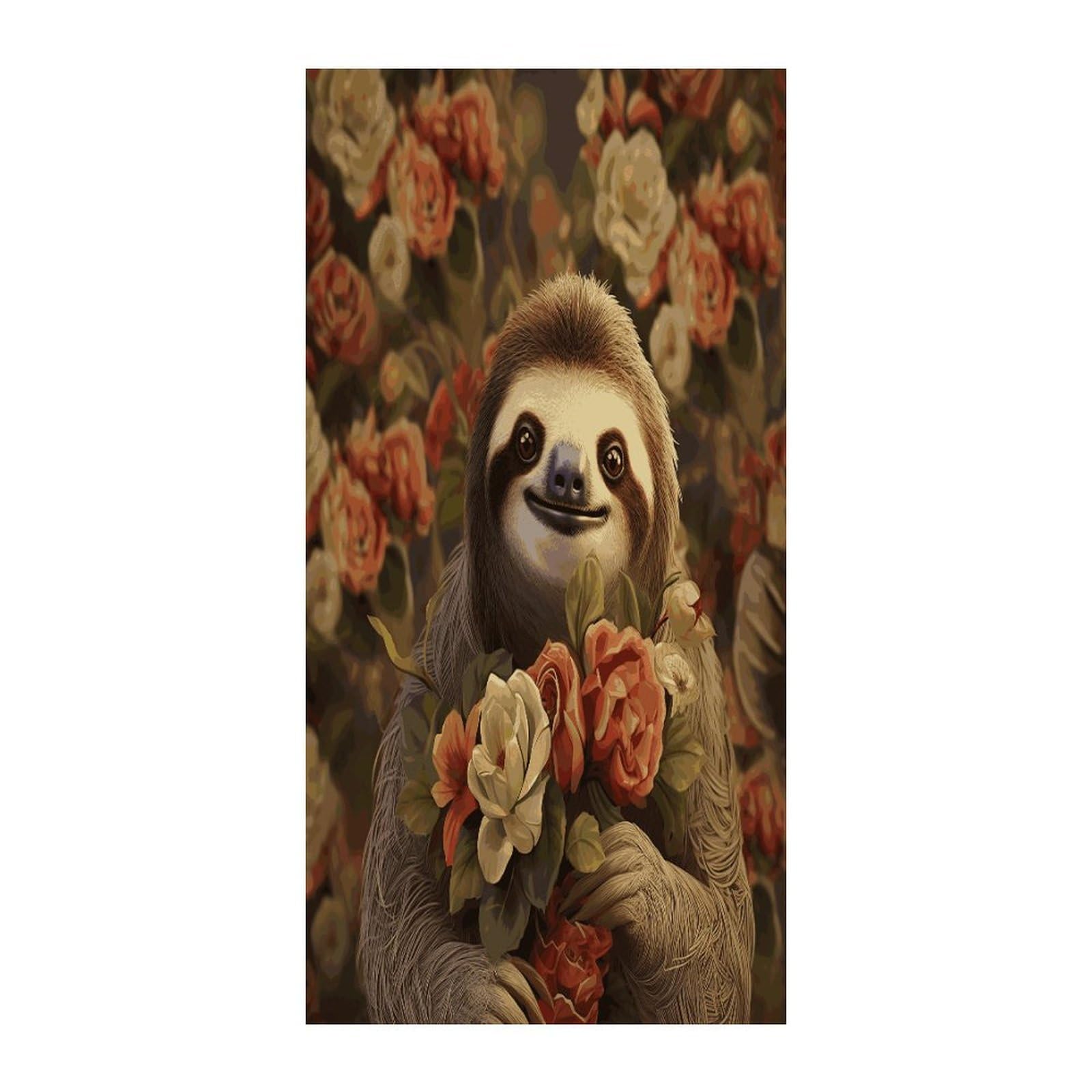 Fekiloot Style Funny Sloths Door Curtain Room Divider Curtains
