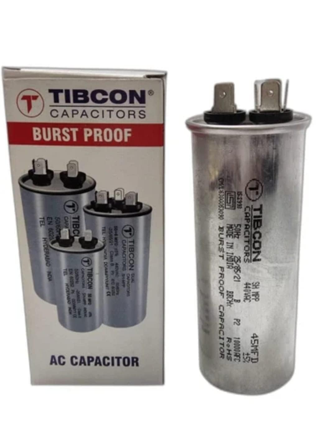 TAQA 45+6 MFD 440V Tibcon Capacitor for Air Conditioner (Split & Window Air Conditioners) 1 Ton & 1.5 Ton & 2 Ton Air Conditioner-picture-14