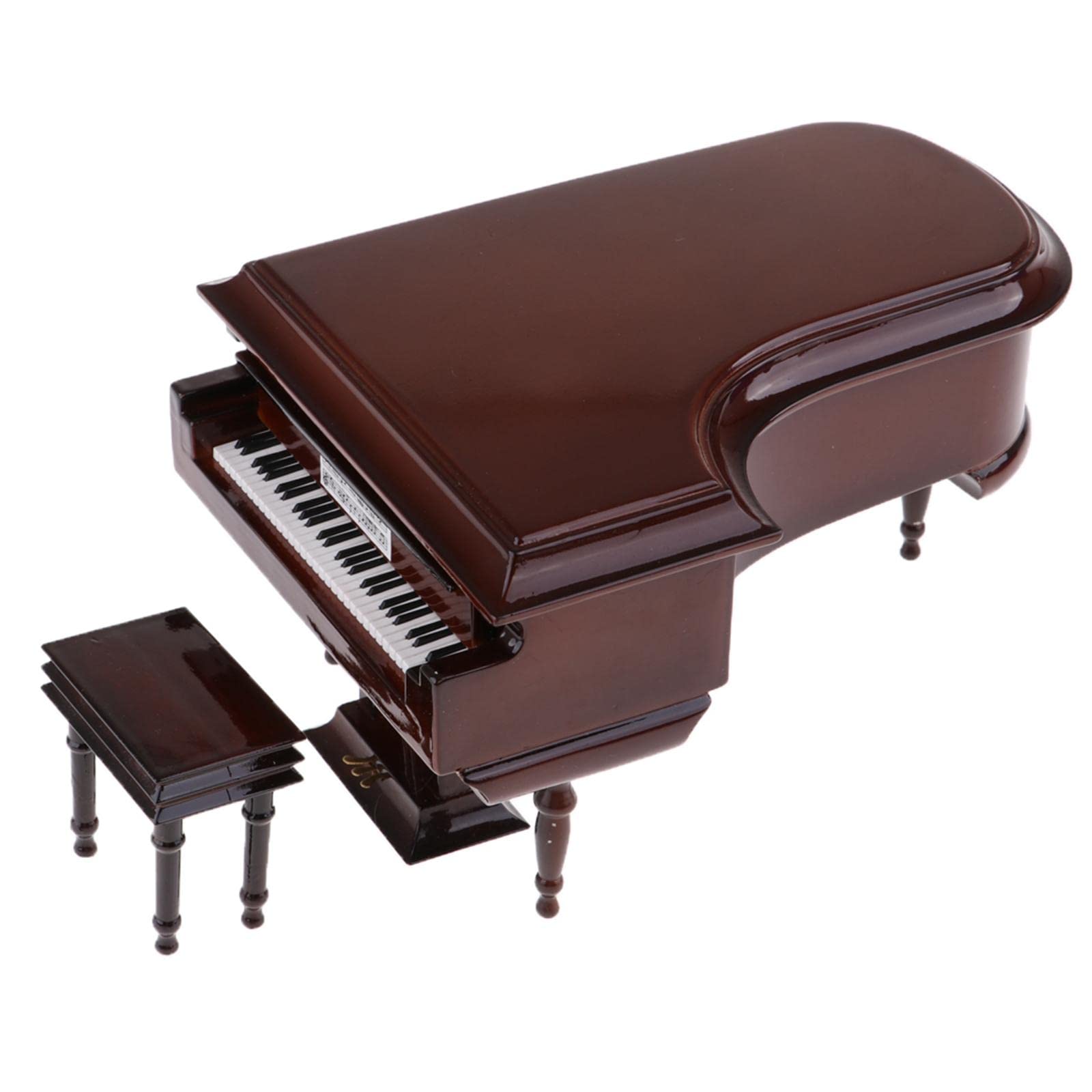 Mini Pianoforte Modello Decorativo in Legno + Plastica per La Decorazione di Compleanno Playset, Marrone