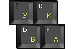 HQRP Cyrillic and Ukrainian Russian Keyboard Stickers