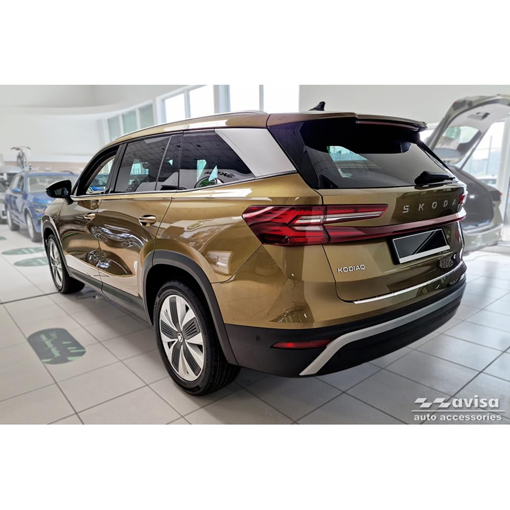 Avisa RVS gepoedercoate Achterbumperprotector compatibel met Skoda